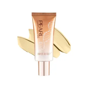 RI Swi;ss -Bea'uty- Foundation Pearl Illuminator Liquid Highlighter With Radiance Finish - Waterproof, Easily Blendable Illuminator For Face Makeup - Shade -01 - (35Gm)