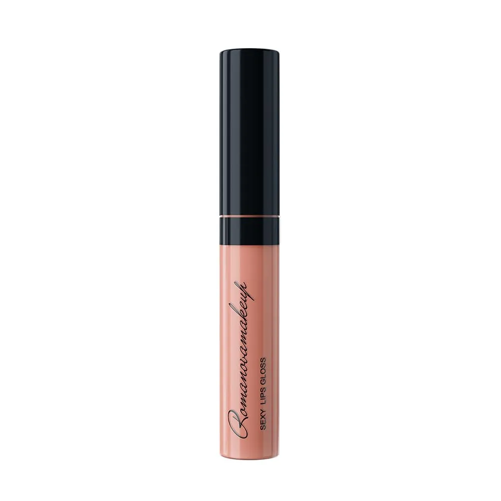 Romanovamakeup Sexy Lip Gloss SENSUAL. Rich, Non-sticky, Soothing, Naturally moisturize, Hydrating Glitter Lip Gloss PALE PINK RASPBERRY SHADE Easy to Wear, Keeps Smooth Lips Gloss, Travel size.