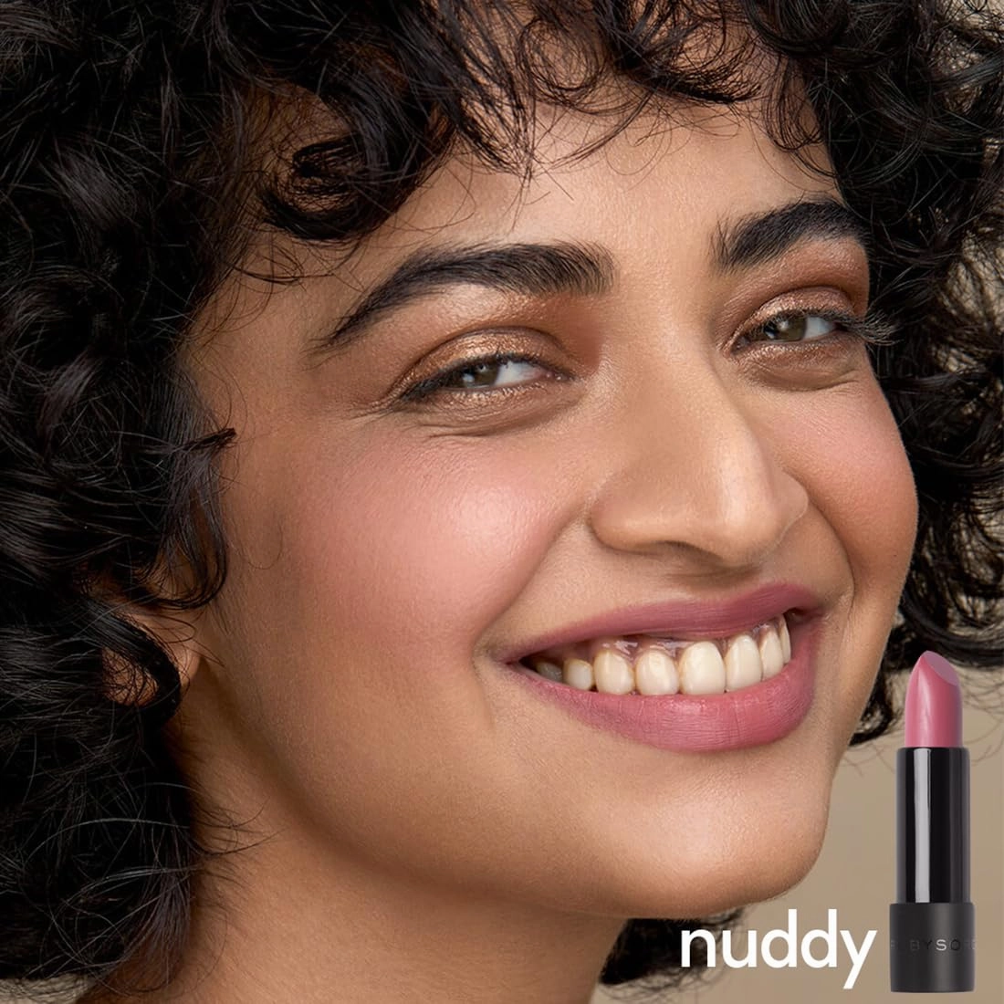 RUBY'S ORGANICS Semi-Matte Lipstick for Women, Hydrating and Highly Pigmented, Moisturizing & Non Drying, Lightweight & Long Lasting Formula, Lip Makeup, Paraben-Free, Nude Nuddy, 3.7g