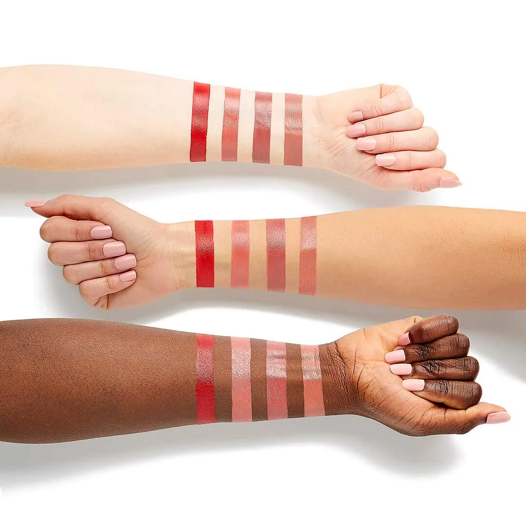 Sigma Beauty Set of 2 Infinity Point Lipstick - Peachy Nude and Mulberry Muave- Longwear Satin Finish Lipstick for Great Lip Color Makeup, Epiphany and Temptation