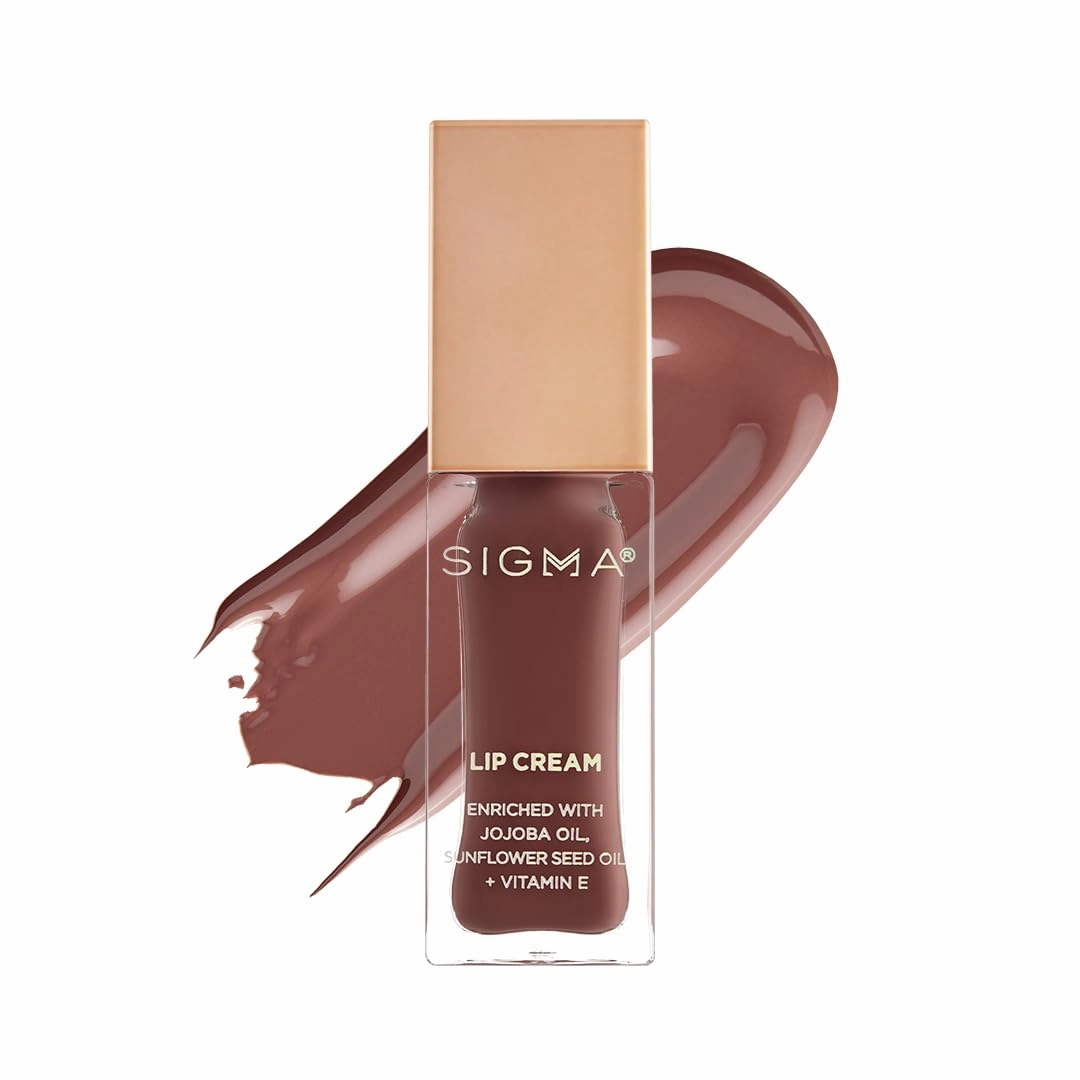 Sigma Beauty Lip Cream – Professional Liquid Lipstick Cream with an Ultra-Hydrating Formula and a Lustrous, Creamy Finish - Long Lasting, Lightweight & Non-Sticky Lip Creme (Rosewood)