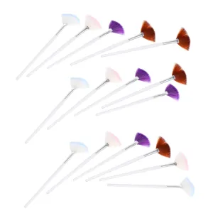 SOIMISS 16Pcs Fan Shape Makeup Brush Powder and Contouring Brushes with Handles for Professional Makeup Application Includes and Brushes