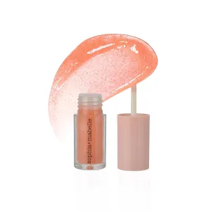 Sophia   Mabelle Hydrating Lip Oil – Lightweight, Non-Sticky & High-Shine Lip Gloss Oil – Moisturizing, Nourishing, Soothing Tinted Formula for Soft Lips – 3.7g (Cabana Service (Peach), 3.7g)