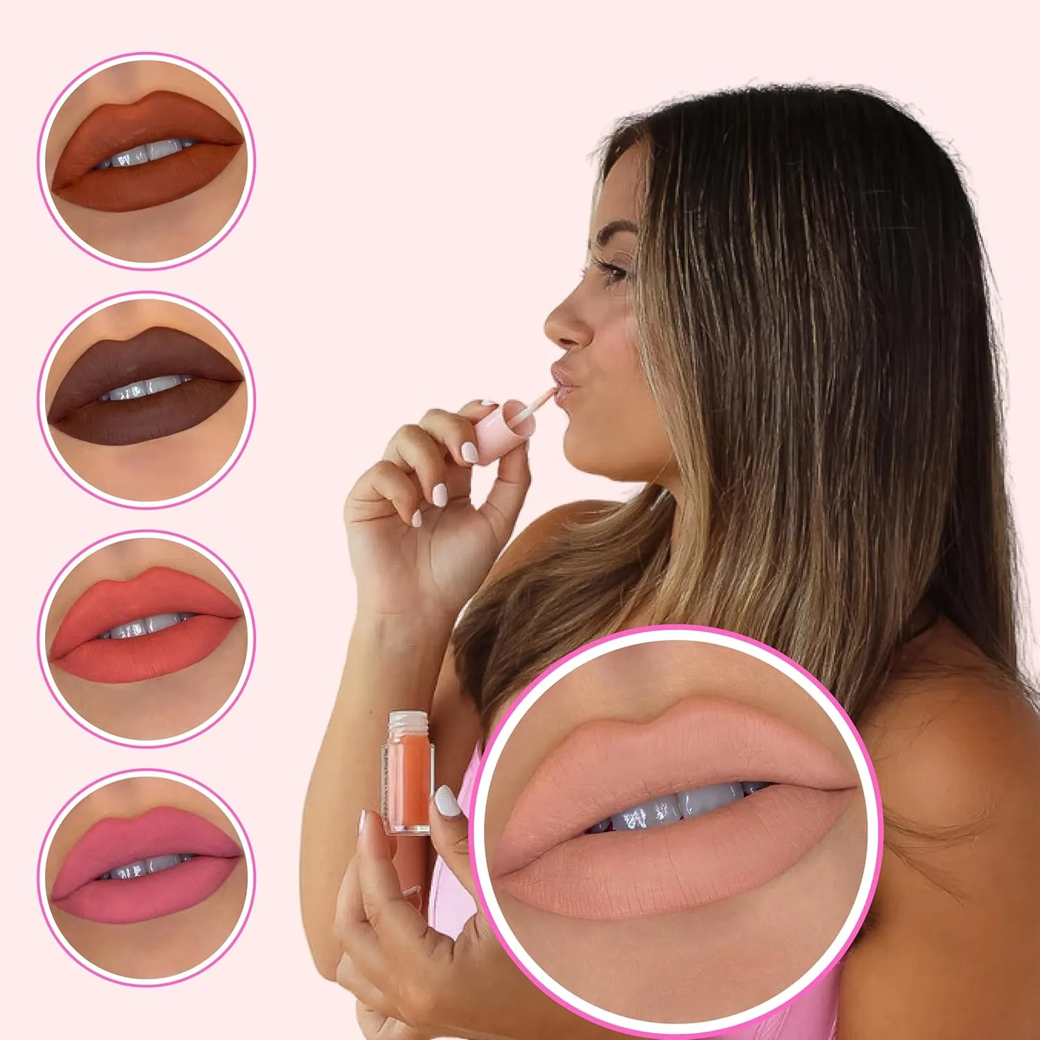 Sophia   Mabelle Lightweight Matte Liquid Lipstick – Comfortable and Long-Lasting – Transfer-Proof and Non-Drying Formula – High Pigment and Hydrating – Available in 5 Shades