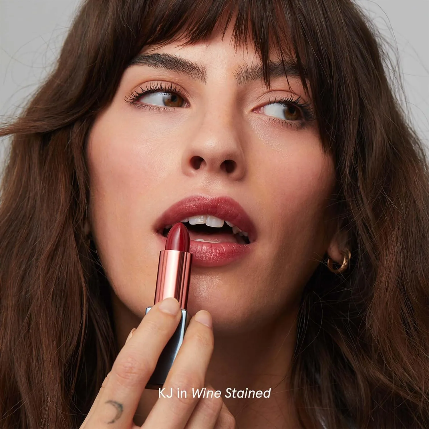 SOSHE Beauty - Ceramide Refillable Lip Silk | Sheer Hydrating, Silky, Buildable Lipstick | Ceramides, Vitamin E, Shea Butter | Cruelty-Free, Certified Plastic Negative (Wine Stained - Cool Cherry)