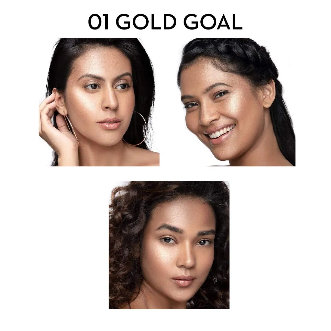 SUGAR Cosmetics Glow And Behold Jelly Highlighter - 01 Gold Goal (Warm Champagne Gold) Liquid Highlighter, Long Lasting Wear