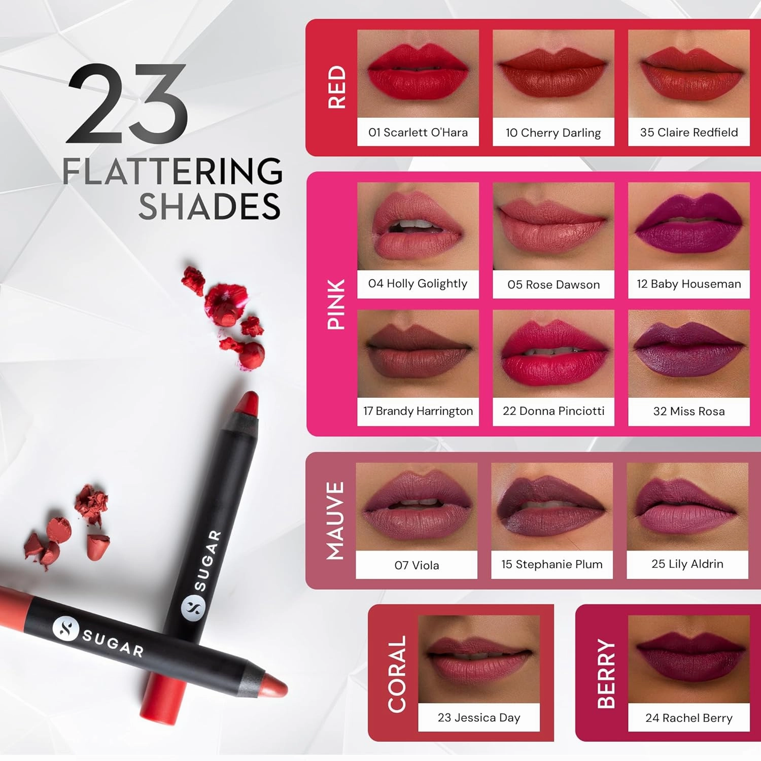 SUGAR Cosmetics Matte As Hell Crayon Lipstick - 16 Claire Underwood (Burnt Orange) with Sharpener Highly Pigmented, Creamy Texture, Long Lasting Matte Finish