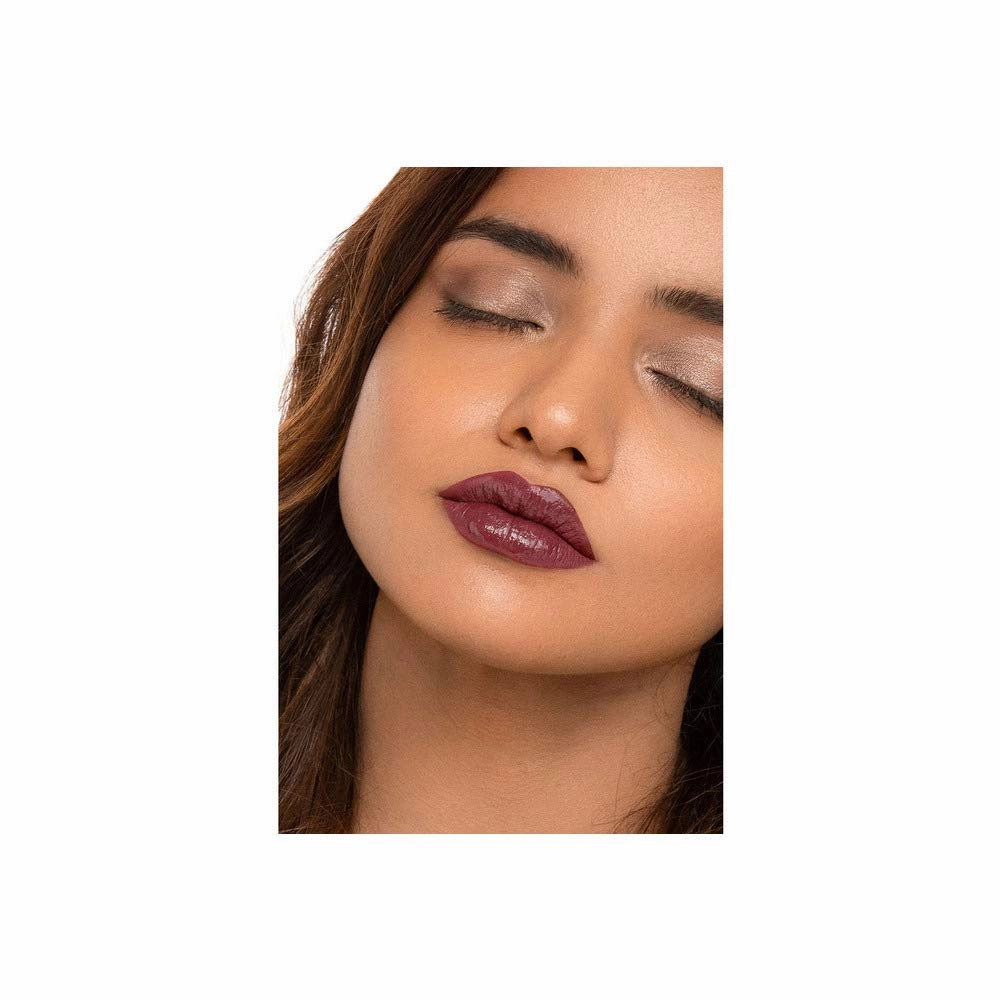 SUGAR Cosmetics Smudge Me Not Lip Duo - 18 Divine Praline (Dusty Burgundy) 2 In 1 Lipstick, Matte Finish, Glossy Finish, Hydrating Formula