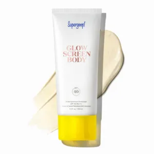 Supergoop! Glowscreen Body SPF 40 PA   , 3.4 fl oz - Body Lotion   Broad Spectrum Sunscreen with Subtle Shimmer - Adds Instant Glow & Hydration - Contains White Stargrass & Coconut Alkanes