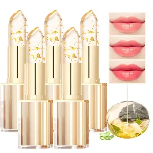 Transferproof Color Changing Lipstick, Gold Foil Color Changing Lip Gloss for Women Long Lasting 24 Hours, Warm Change Color Change Lipstick, Color Changing Lip Balm Moisturizing Lip Balm (5)
