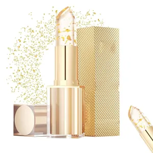 Transferproof Color Changing Lipstick,Female Gold Foil Color-Changing Lip Gloss,Lasting 24 Hours Moisturizing And Hydrating Lip Balm Deeply Nourishes And Lightens Lip Lines (1PC)