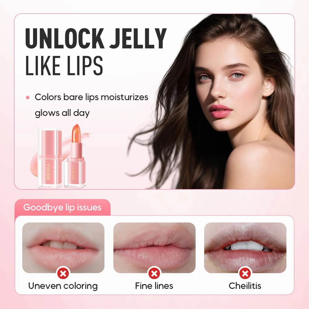 Transferproof Color Changing Lipstick, 2025 New Crystal Color Changing Moisturizing Lipstick, Long-Lasting Lip Balm Gold Foil Lip Gloss Makeup Lipstick Set for Women (Colors, 3.5g)