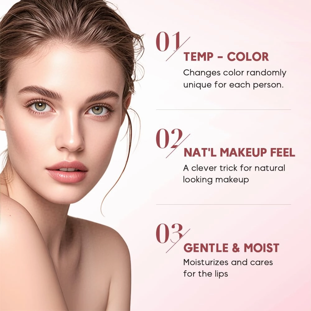 Transferproof Color Changing Lipstick, 2025 New Crystal Color Changing Moisturizing Lipstick, Long-Lasting Lip Balm Gold Foil Lip Gloss Makeup Lipstick Set for Women (Colors, 3.5g)