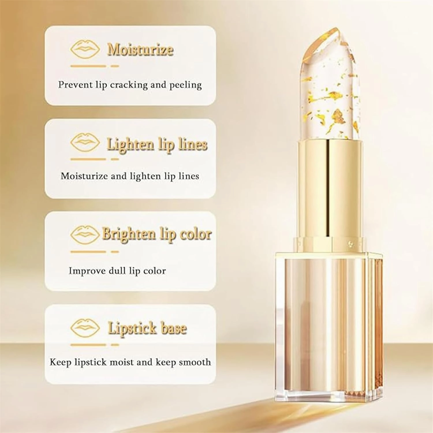 Transferproof Color Changing Lipstick,Gold Crystal Ph Lipstick Color Changing,𝐂𝐨𝐥𝐨𝐫 𝐂𝐡𝐚𝐧𝐠𝐢𝐧𝐠 𝐋𝐢𝐩𝐬𝐭𝐢𝐜𝐤, Long Lasting 24 Hours Moisturizing Glossy Shine Lip Gloss (2pc)