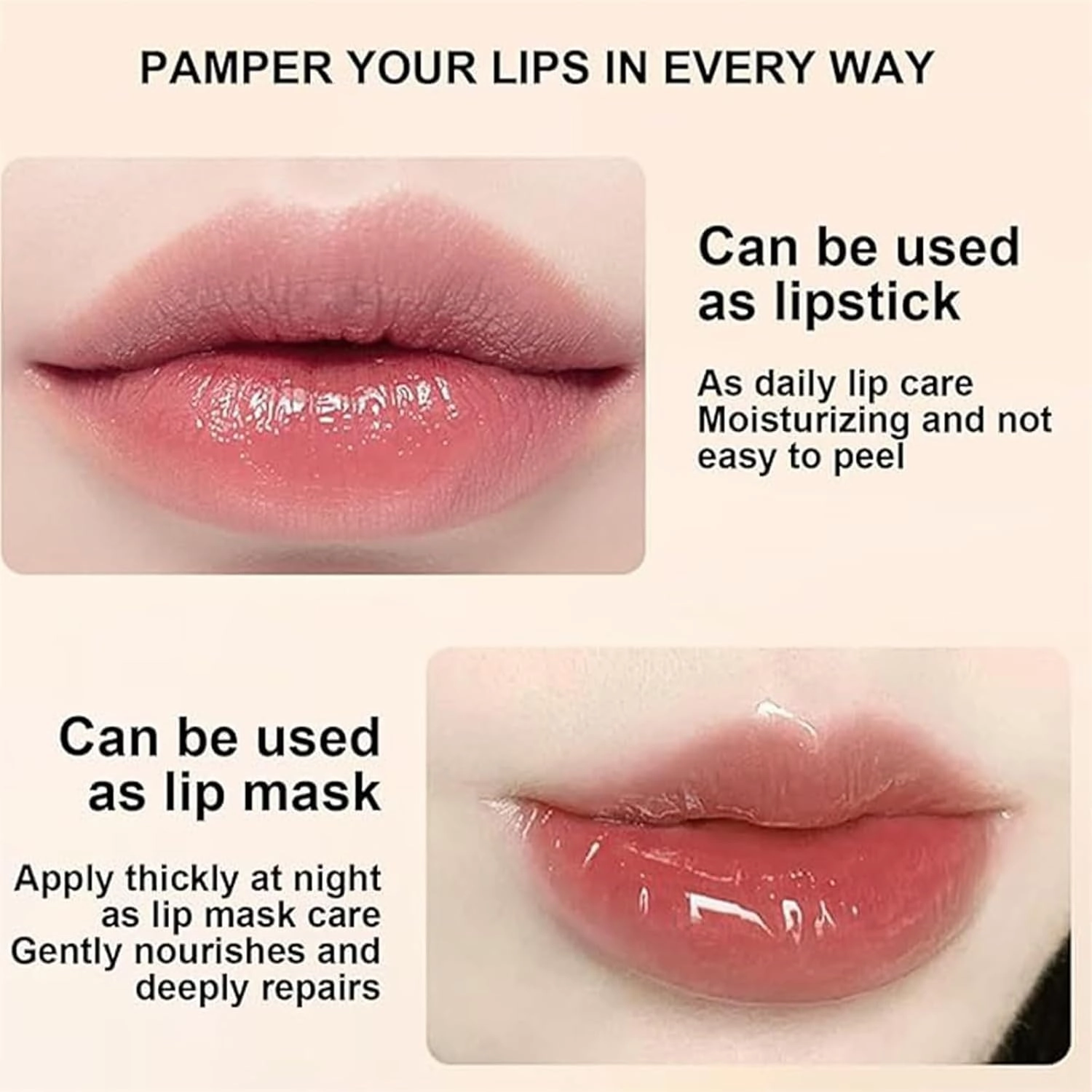 Transferproof Color Changing Lipstick, Women's Gold Foil Transparent Lipstick, Long Lasting 24 Hours Moisturizing Glossy Shine Lip Gloss, Deep Nourishment (2pcs)