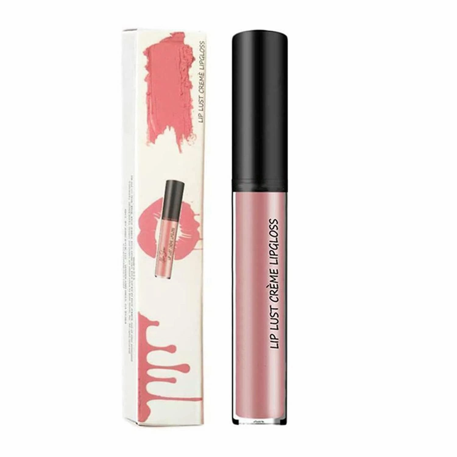 Upgrade 12 Color Cream Lip Gloss, Long-Lasting Moisturizing Velvet Lip Lipstick, Non-Stick to Cup, Non-Fading, Waterproof, Hydrating Lip Tint Natural Jelly Lipstick (01#, 6 ML)
