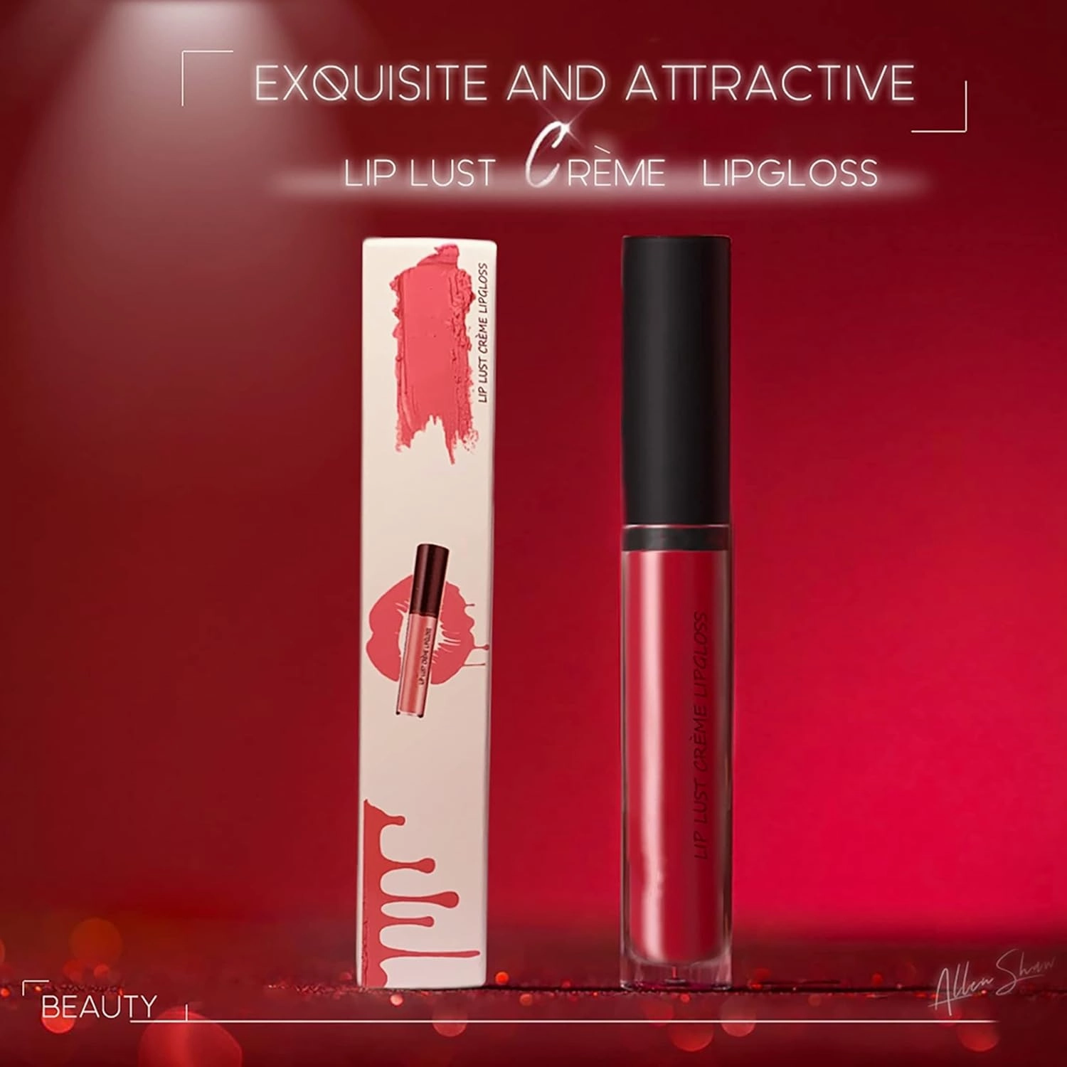 Upgrade 12 Color Cream Lip Gloss, Long-Lasting Moisturizing Velvet Lip Lipstick, Non-Stick to Cup, Non-Fading, Waterproof, Hydrating Lip Tint Natural Jelly Lipstick (01#, 6 ML)