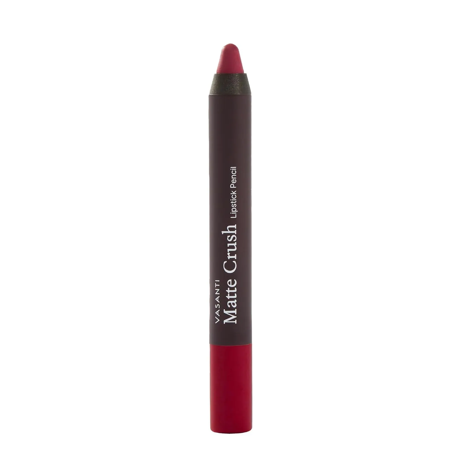 VASANTI Matte Crush Lipstick Pencil (Dozen Roses - Rose Berry) - Smooth, Longwearing, Velvety Matte Lipstick Pencil - Water resisitant & Smudge proof - Rich Pigmented, Paraben Free Stick