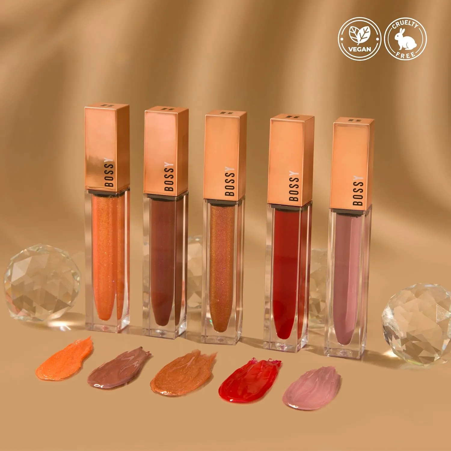 Vegan Lip Gloss for Soft Lips, Plumping, Hydrating Non-Stick Lipgloss for Women, Provides Maximum Shine, Paraben and Cruelty Free (Outspoken - Warm Orange Color)