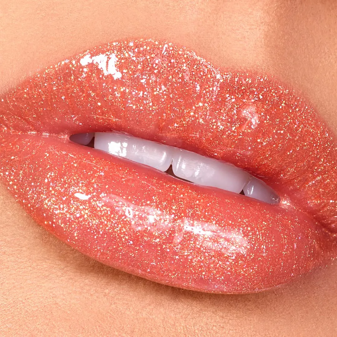 Vegan Lip Gloss for Soft Lips, Plumping, Hydrating Non-Stick Lipgloss for Women, Provides Maximum Shine, Paraben and Cruelty Free (Outspoken - Warm Orange Color)