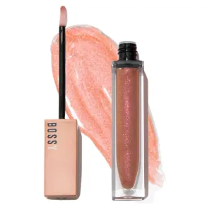 Vegan Lip Gloss for Soft Lips, Plumping Oil, Hydrating Non-Stick Lipgloss for Women, Provides Maximum Shine, Paraben and Cruelty Free (Empowered - Peach Color)