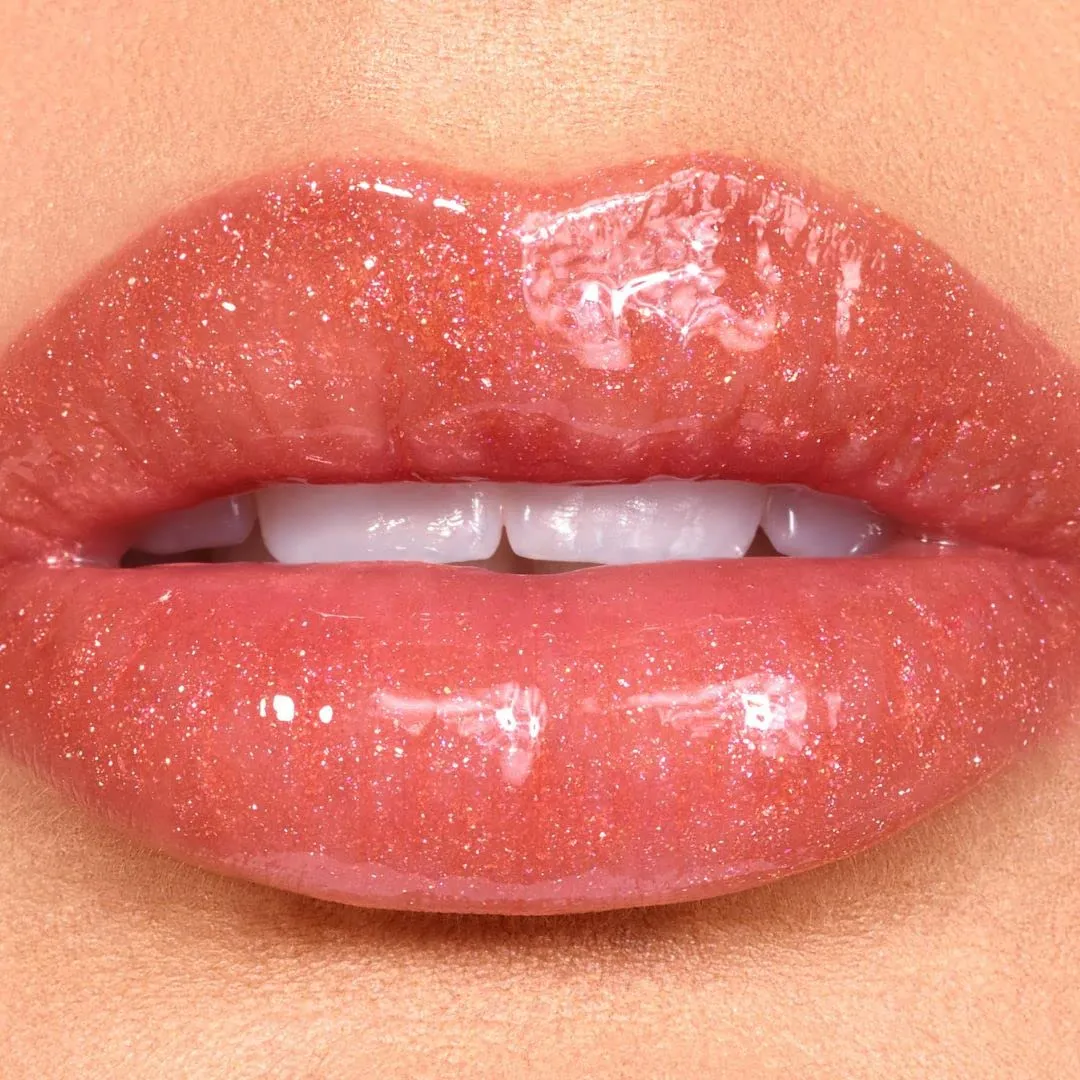 Vegan Lip Gloss for Soft Lips, Plumping Oil, Hydrating Non-Stick Lipgloss for Women, Provides Maximum Shine, Paraben and Cruelty Free (Empowered - Peach Color)