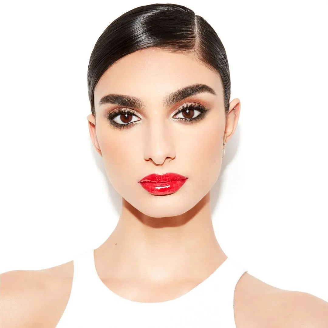 Vegan Lip Gloss for Soft Lips, Plumping Oil, Hydrating Non-Stick Lipgloss for Women, Provides Maximum Shine, Paraben and Cruelty Free (Feisty - Bold Rouge Color)