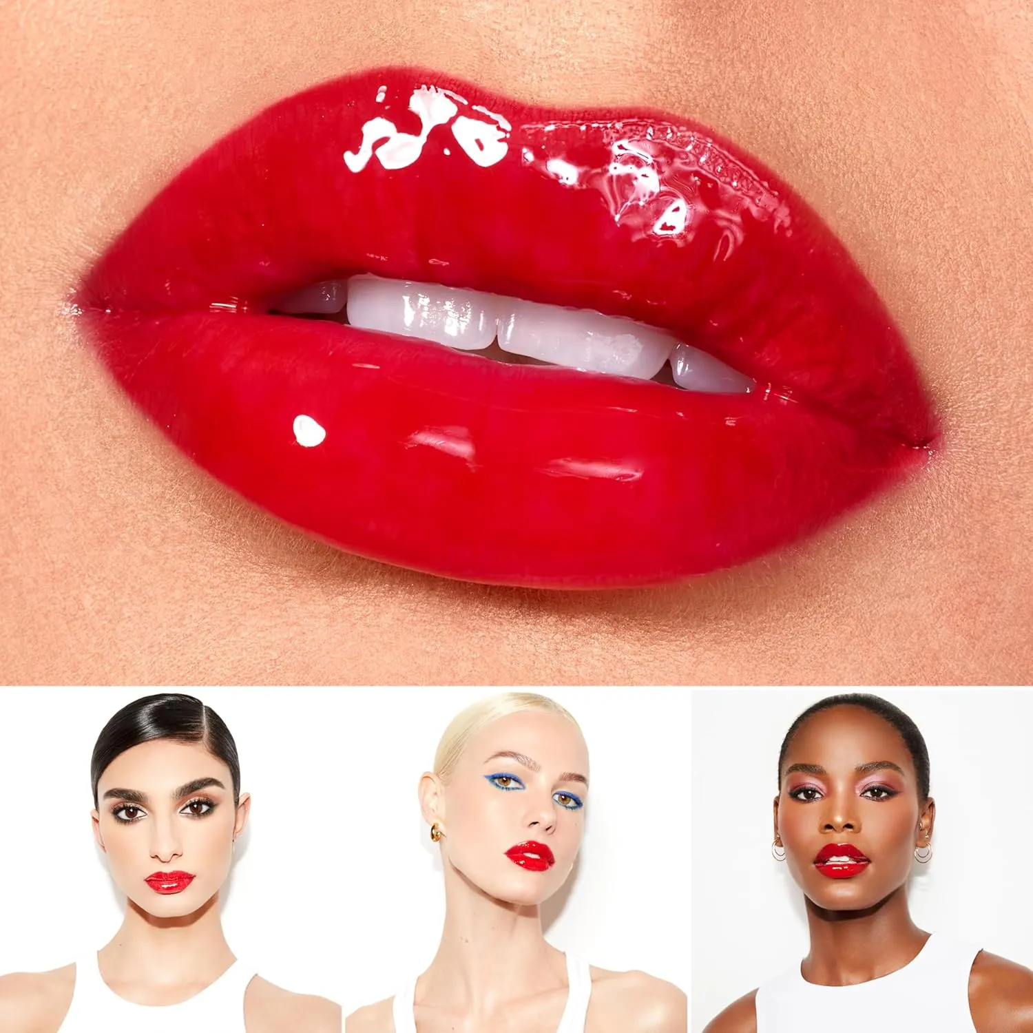 Vegan Lip Gloss for Soft Lips, Plumping Oil, Hydrating Non-Stick Lipgloss for Women, Provides Maximum Shine, Paraben and Cruelty Free (Feisty - Bold Rouge Color)