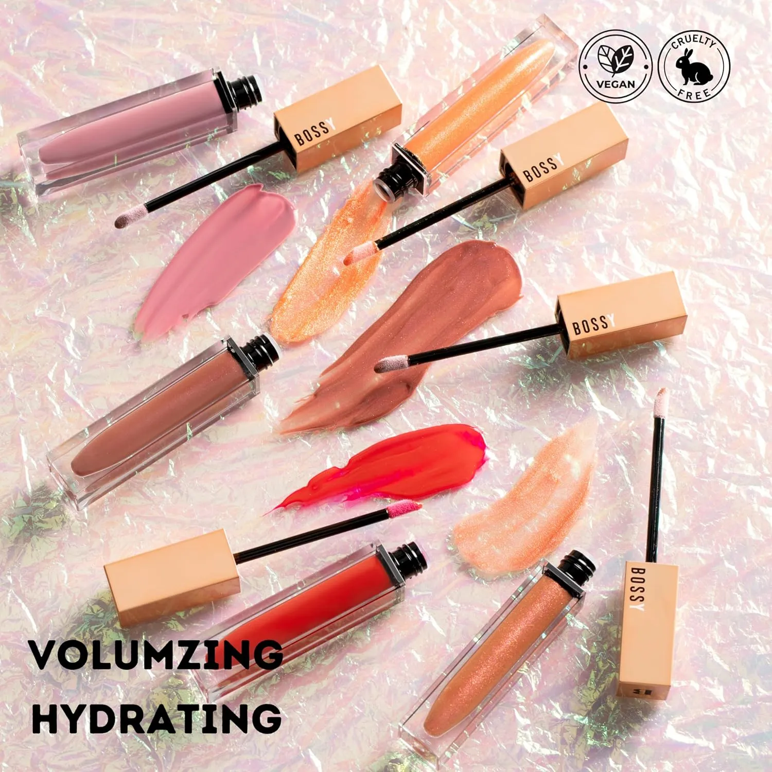 Vegan Lip Gloss for Soft Lips, Plumping Oil, Hydrating Non-Stick Lipgloss for Women, Provides Maximum Shine, Paraben and Cruelty Free (UNAPOLOGETIC - Pink Nude Color)