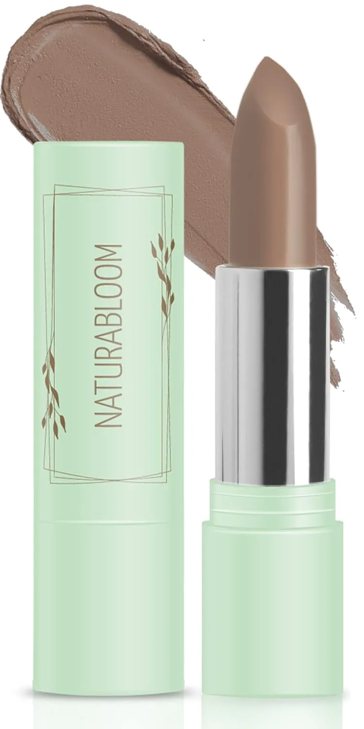 Vegan Lipstick (Macadamia) - Sensational One-Stroke Long Lasting Lipstick from Natural Oils & Butters Full-Coverage Lip Color with Shea Butter & Coconut Extact- Premium Hydrating Lipsticks