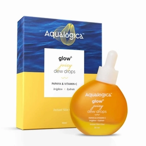Verem Glow  Juicy Dew Drops Liquid Highlighter for Instant Glow & Shimmer With Illuminating Papaya & Vitamin C, Dewy Makeup Look, 30 ml