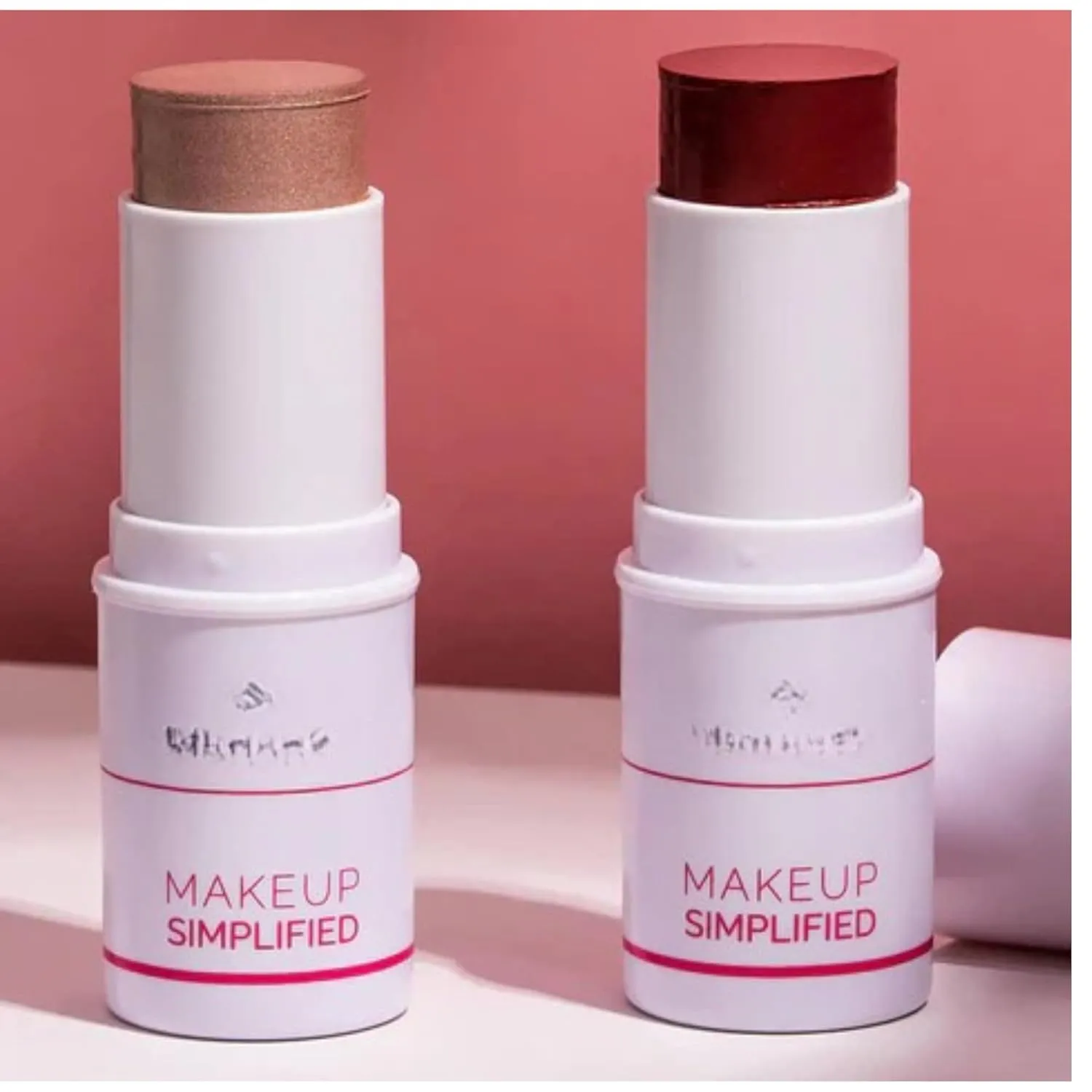 Vibrjance Makeup Simplified Radiance Stick - All-in-One Cream Blush, Lipstick, Contour for Mature Skin - Cheek Tint Creme Rouge (3 Sets)