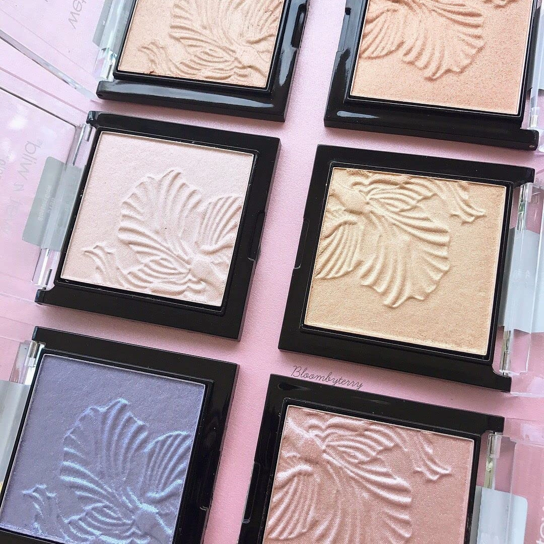 wet n wild MegaGlo Highlighting Powder, Highlighter Makeup, Shimmer Glow, Deep Gold Awesome Blossom (Pack of 4)