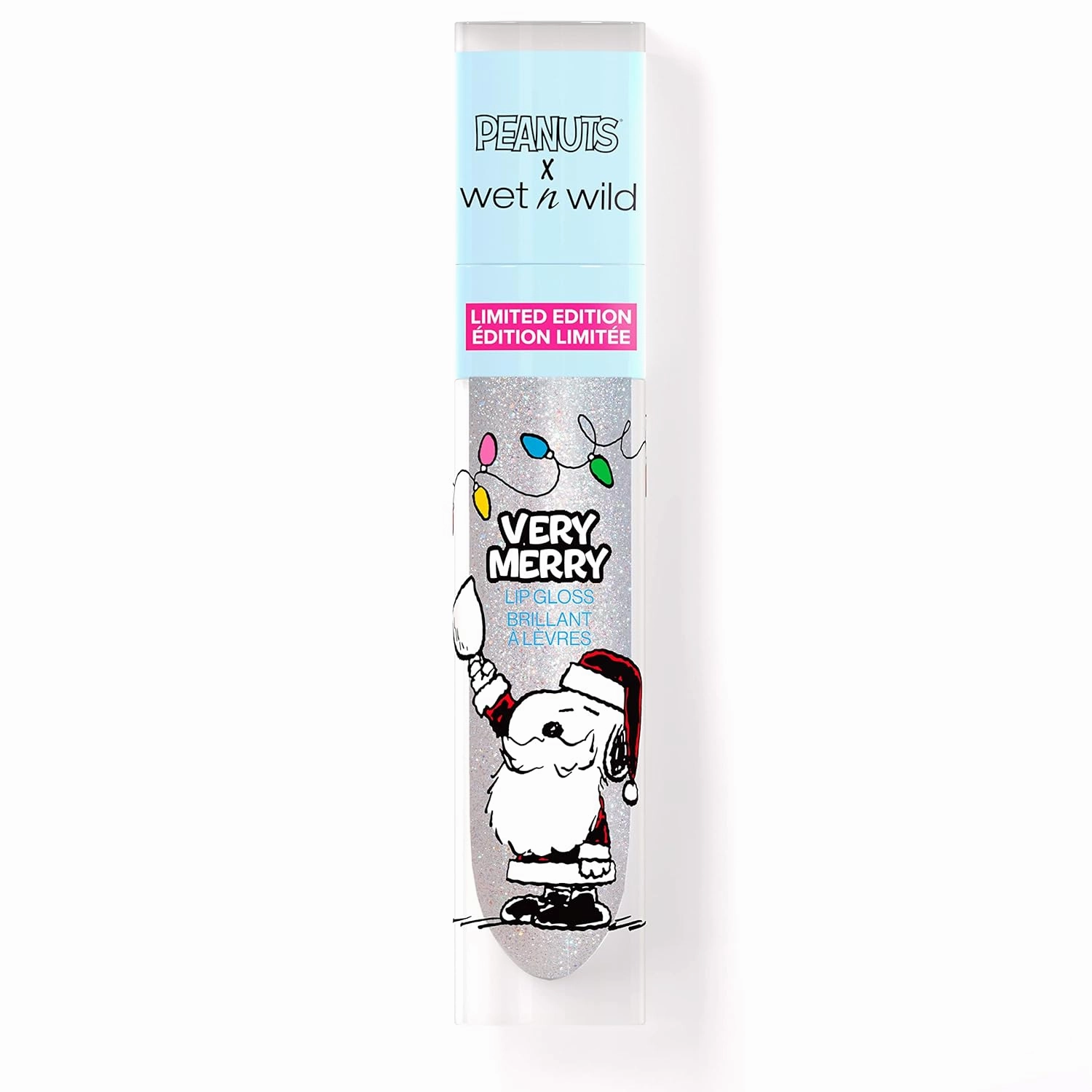 Wet N Wild Peanuts Snoopy Limited Edition Very Merry Lip Gloss, December Snowflakes