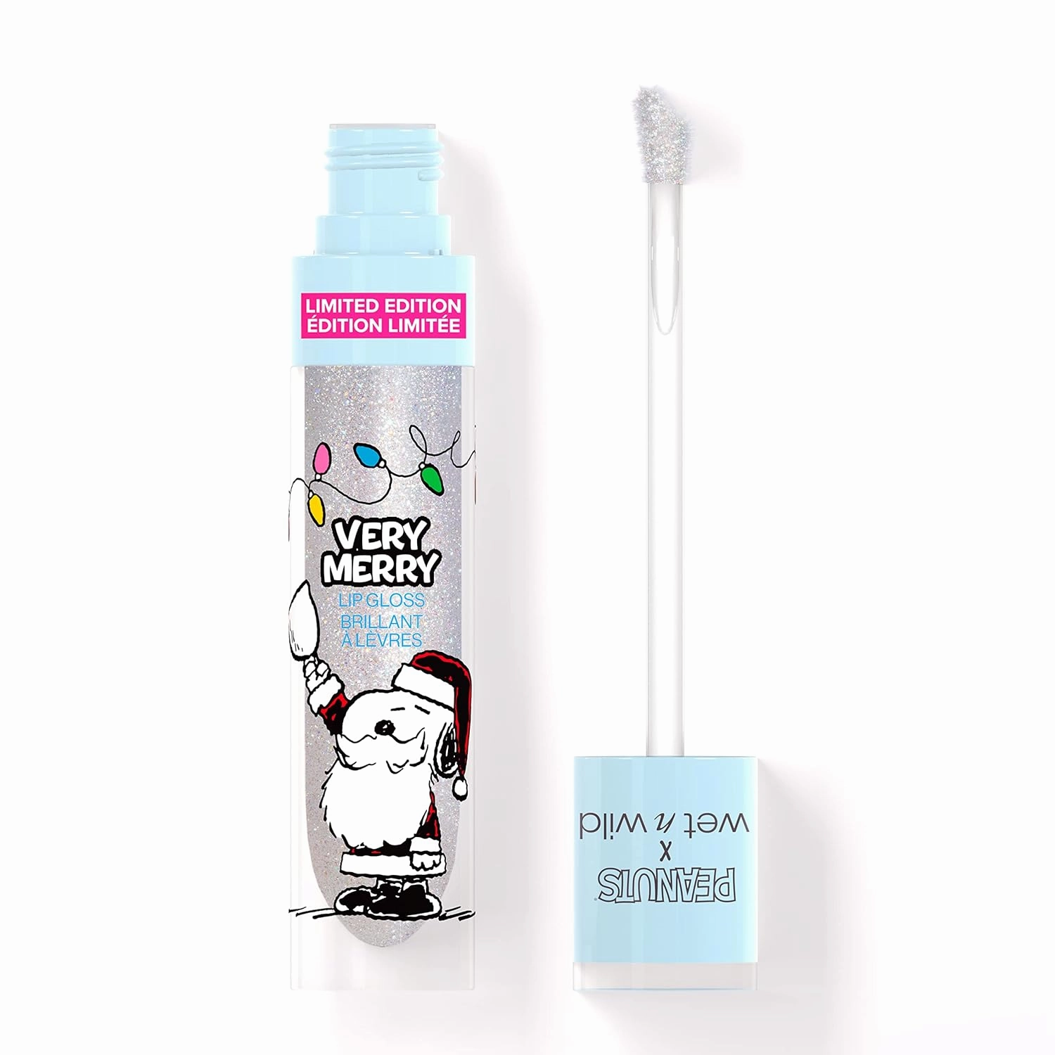 Wet N Wild Peanuts Snoopy Limited Edition Very Merry Lip Gloss, December Snowflakes