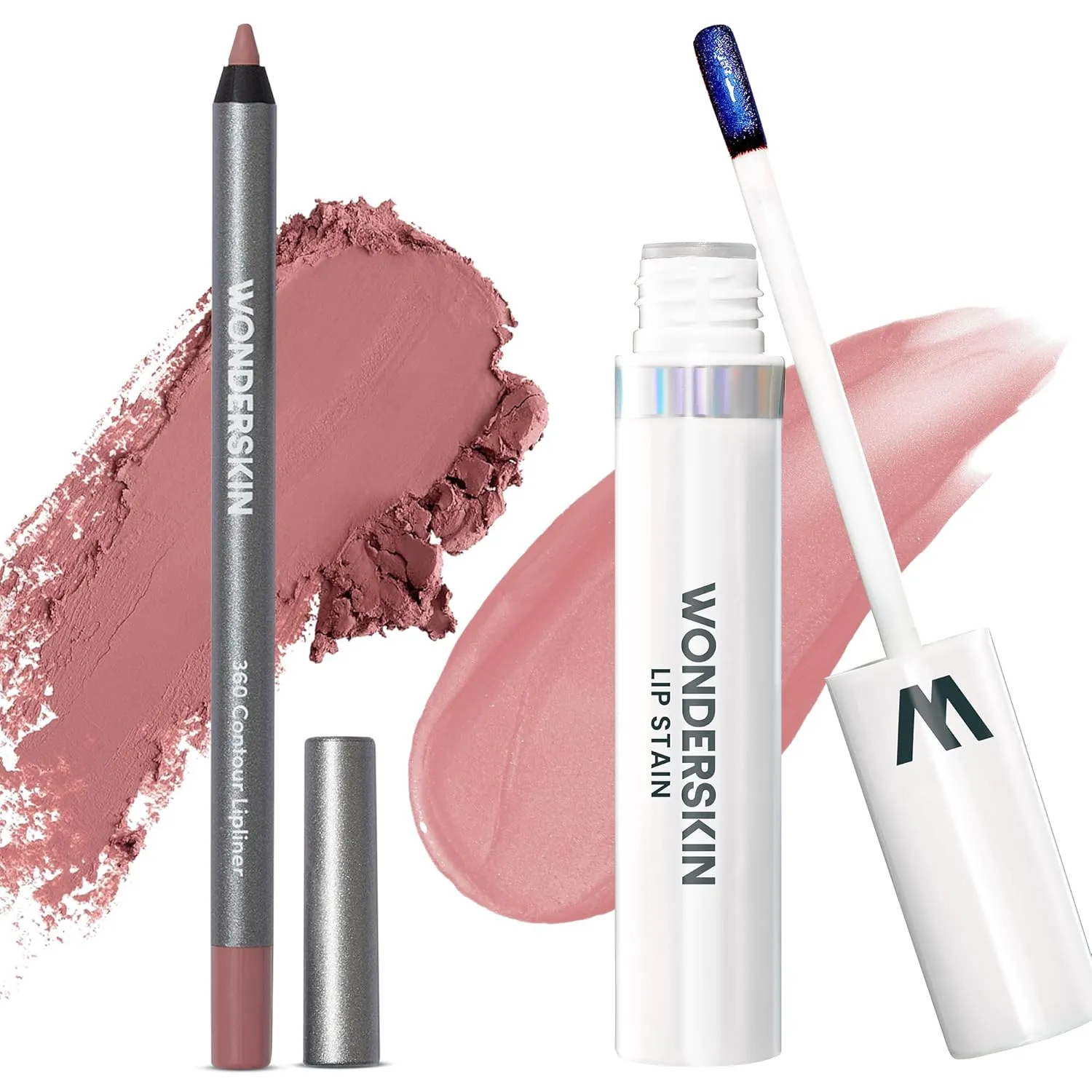 Wonderblading Lip Stain Peel Off Masque (XOXO) with 360 Contour Lipliner (Blush)