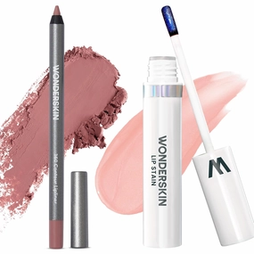 Wonderblading Lip Stain Peel Off Masque (Adore) with 360 Contour Lipliner (Blush)