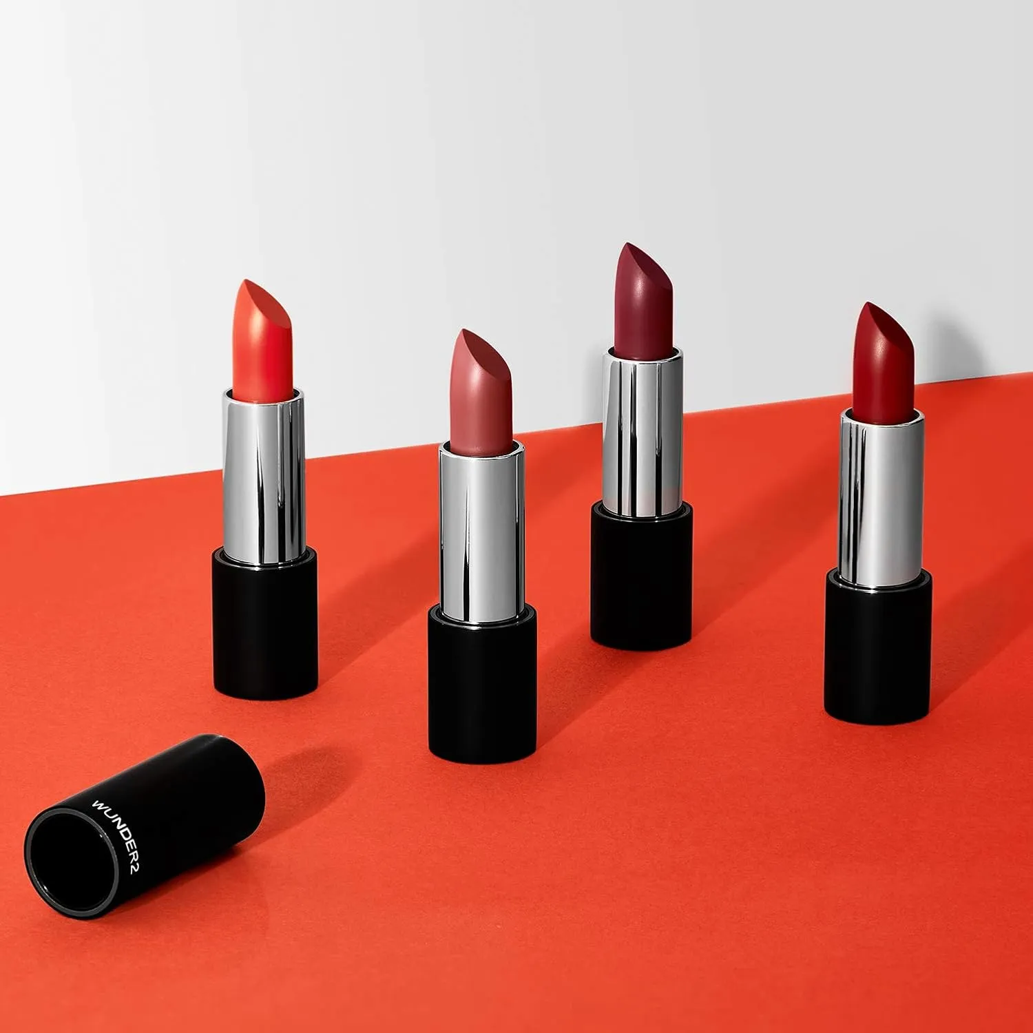Wunder2 MUST-HAVE-MATTE LIPSTICK Makeup Long Lasting Matte Lip Stick, Color Gimme Red
