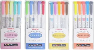 Zebra Mildliner Highlighter Pen Set, 20 Pastel Color Set (Japan Import)