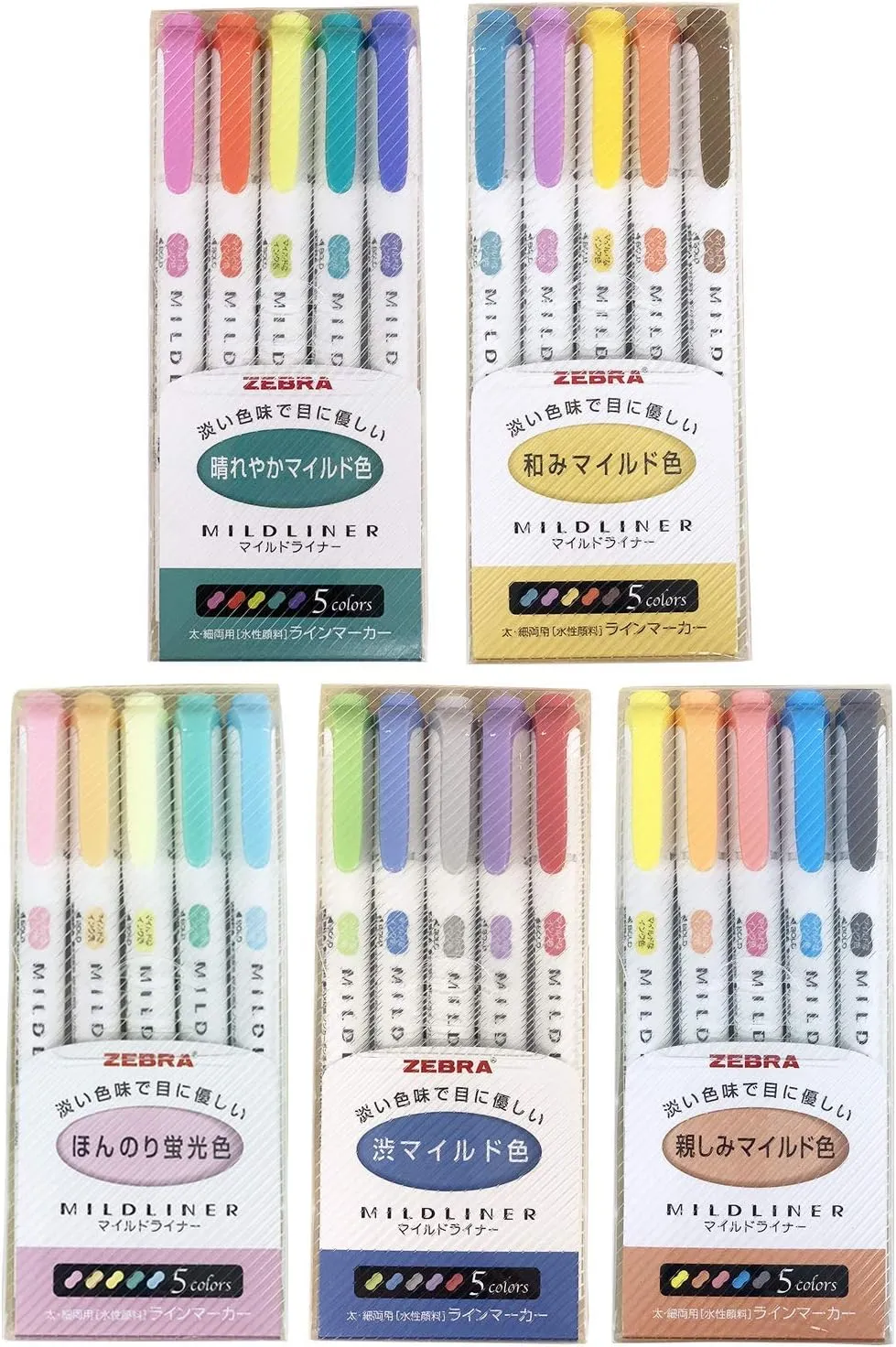 Zebra Mildliner Pastel Highlighter, Pack of 25