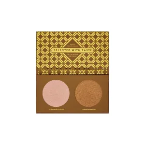 ZOEVA Caramel Melange Highlight Face Palette - Powder Face Highlighter Makeup, Flattering for All Skin Tones, Highly-Pigmented Shimmer, Fragrance-Free, Paraben-Free
