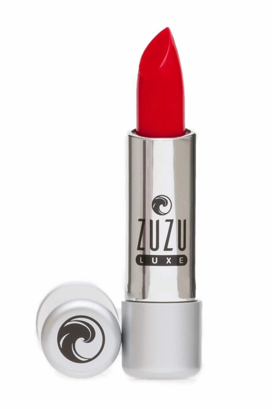 Zuzu Luxe Lip Color Lipstick (Starlet - Candy Apple Red/Cool Crème), Natural Ultra-Hydrating Lipstick, Paraben Free, Vegan, Gluten-free, Cruelty-free, Non GMO, 0.13 oz