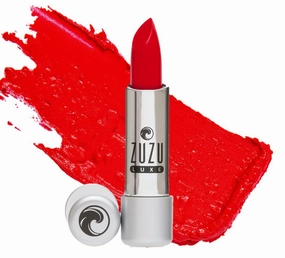 Zuzu Luxe Lip Color Lipstick (Starlet - Candy Apple Red/Cool Crème), Natural Ultra-Hydrating Lipstick, Paraben Free, Vegan, Gluten-free, Cruelty-free, Non GMO, 0.13 oz